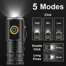 Mini Lanterna LED Super Brilhante Recarregável com Íman